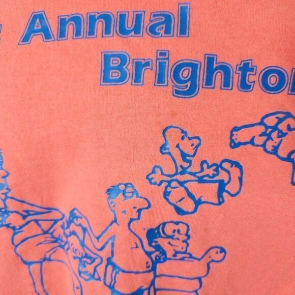 Swim Team T Shirt Vintage 90s Brighton Team Spirit Invitational Made In USA Mens - Picture 3 of 7